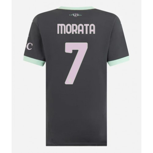 Fotbalové Dres AC Milan Alvaro Morata #7 Dámské Alternativní 2024-25 Krátký Rukáv